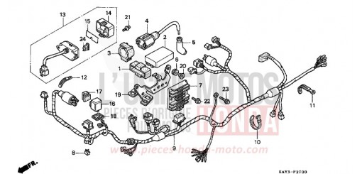 WIRE HARNESS NX125K de 1989